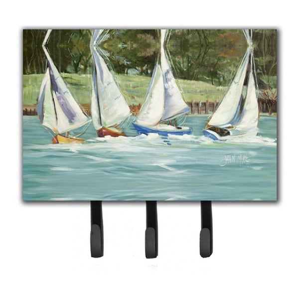 Carolines Treasures Sailboats On The Bay Leash and Key Holder JMK1035TH68 - main