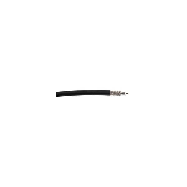 Cable Wholesale Serial Digital RG6 Coax cable, Solid, SDI, 18AWG, Dual Shield, 4.5GHz, CMR, Black, Spool, 1000ft 10X4-522NH - main