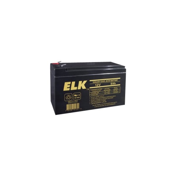 Elk Products 12VDC 8 AH Battery F1 Terminals 1280 - main
