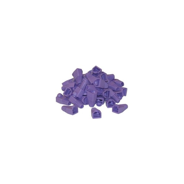 Cable Wholesale RJ45 Strain Relief Boots, Purple, 50 Pieces Per Bag SR-8P8C-PU - main
