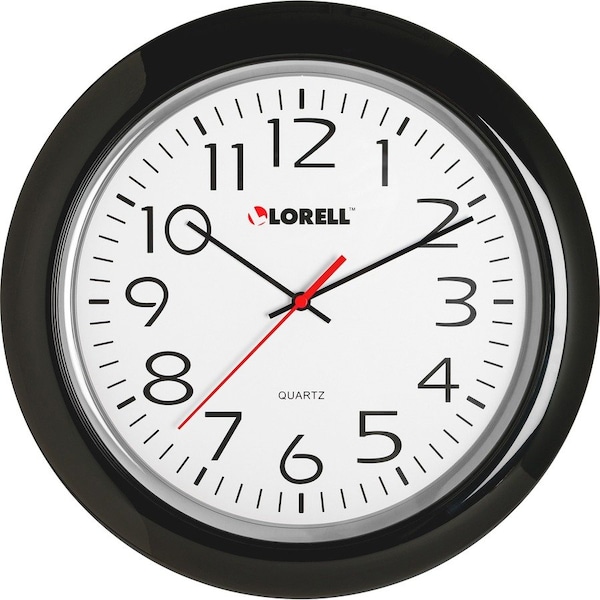 Lorell CLOCK, WALL, QUARTZ, 13.25", BK LLR60989 - main