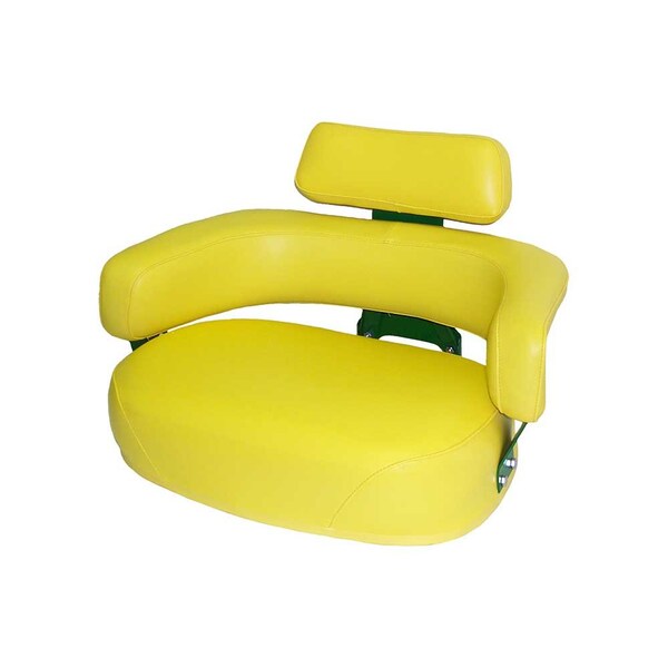Uni Pro John Deere 4010 Seat Top Assembly Green Powder Coat Frame Yellow Vinyl 7438 - main