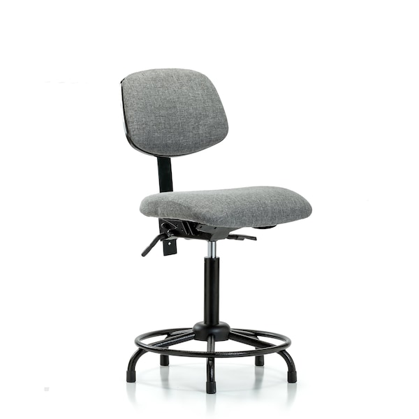 Blue Ridge Ergonomics Chair, Fab, Med Bench, RT Tilt Glides, Gry, No Arms, 22" to 29" Height, Gray BR-FMBCH-RT-T1-A0-RG-F44 - main