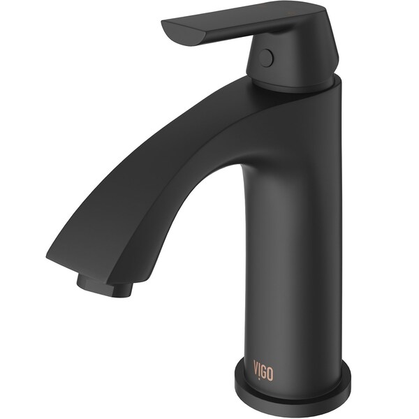 Vigo Penela Single Handle Single-Hole Bathroom Faucet in Matte Black VG01028MB - main