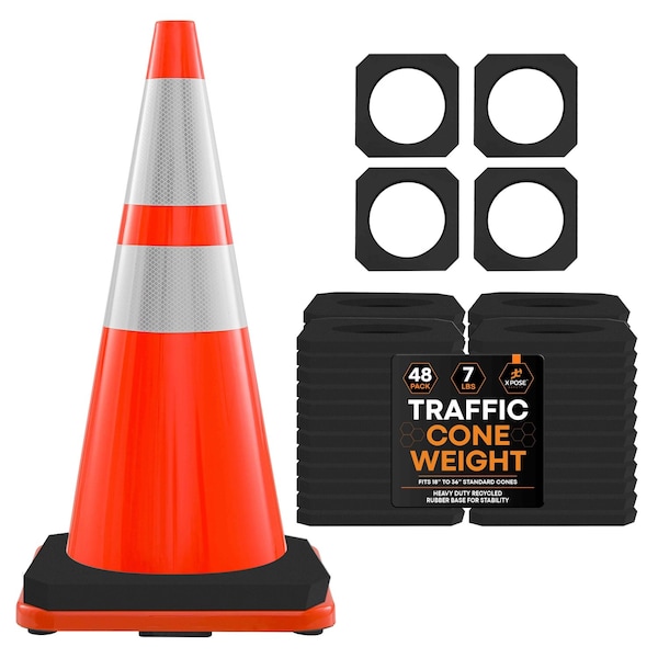 Xpose Safety Traffic Cone Weight, 7 lbs., 48PK TCW-7LB-48-X - main