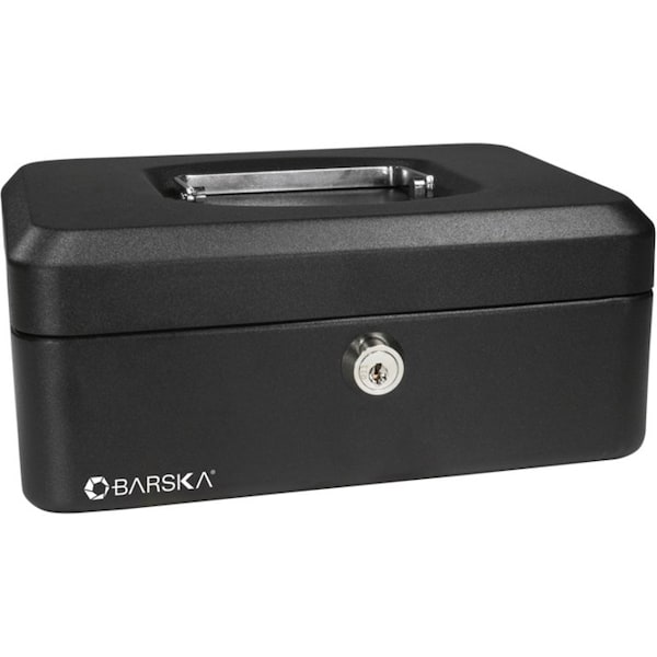 Barska CashBox, Black, Steel, 3-1/2inH, 8inW CB11830 - main