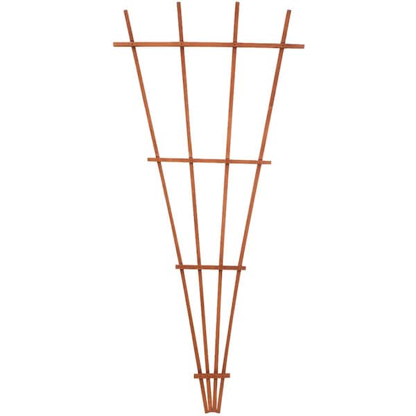 Panacea 72'' Brown Wood Fan Trellis 82425 - main