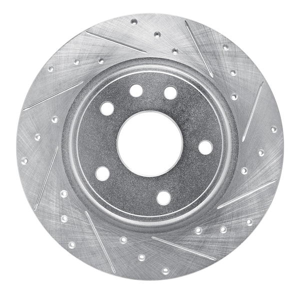 Dynamic Friction Co DFC Brake Rotor - Drilled and Slotted - Silver 631-39030R - main