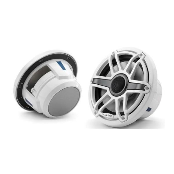 Jl Audio 7.7in Marine Speakers, Sport Grille, Gloss White Trim Ring, Gloss White Grille, 2PK 93601/010-03073-00 - main