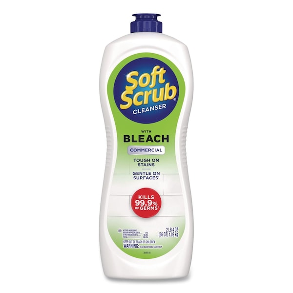 Soft Scrub Antibacterial Surface Cleanser with Bleach, Commercial, 36 oz Bottle 15519 - main