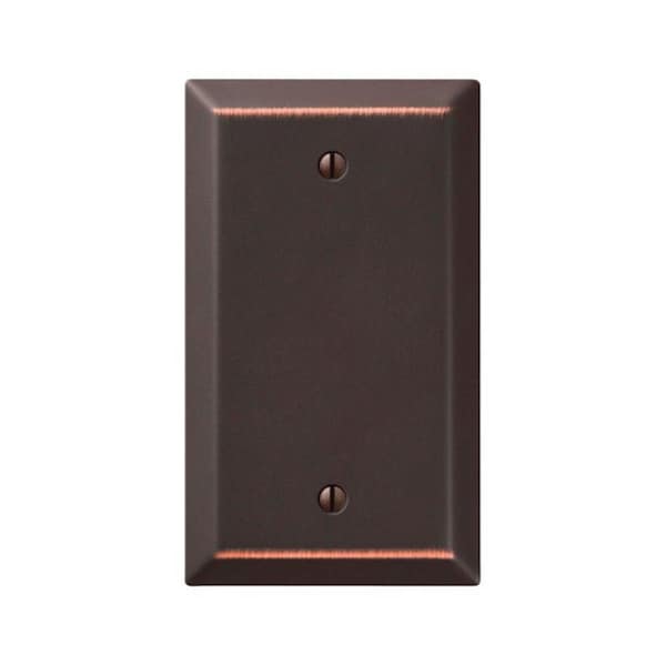 Amerelle 163BDB 1 Blank Wall Plate Aged Bronze 3501400 - main