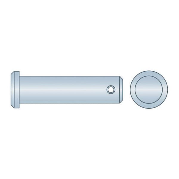 Huyett Clevis Pin, Zinc Plated, 0.625 in Dia x 1.337 in Overall L x 1.610 in Shank L x 0.151 in Hole Dia CLPSAEZ-0625 - main