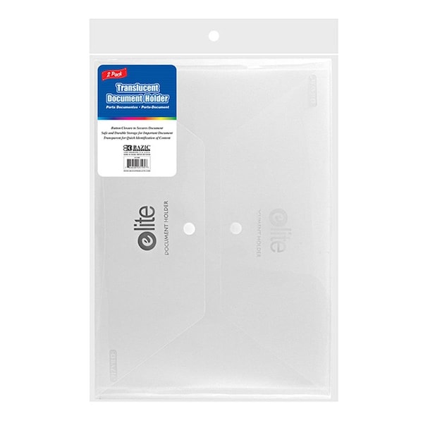 Roomfactory 13 x 9.3 in. Elite Letter Size Clear Document Holders, 2PK RO3325672 - main