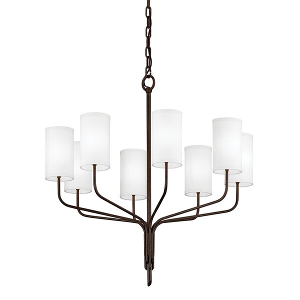 Troy Lighting Juniper 8 Light Chandelier 32 In. Heritage Bronze F6178-HBZ - main