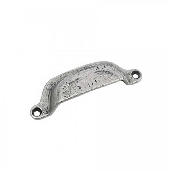 Perfectpatio 3 in. Distressed Pewter Riverstone Cabinet Cup Pull PE2494918 - main