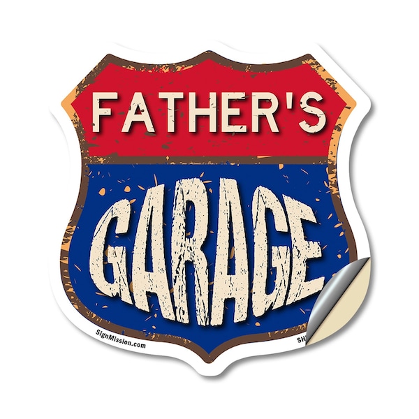 Signmission Father's Garage, 12 Inch X 12 Inch, Vinyl Decal SHI-D-12-383-FATHER - main