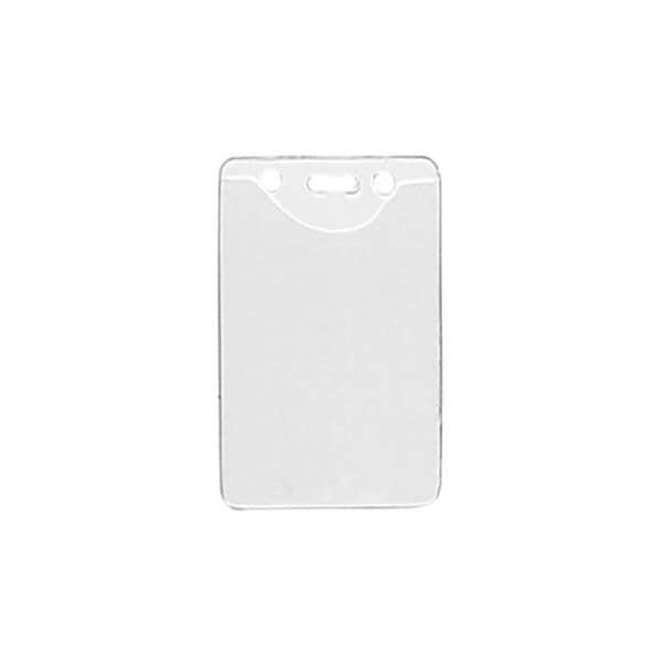 Brady Vertical Top-Load Badge Holder - 4" x 2.5" - Vinyl - 100 / Pack - Clear 1815-1100 - main
