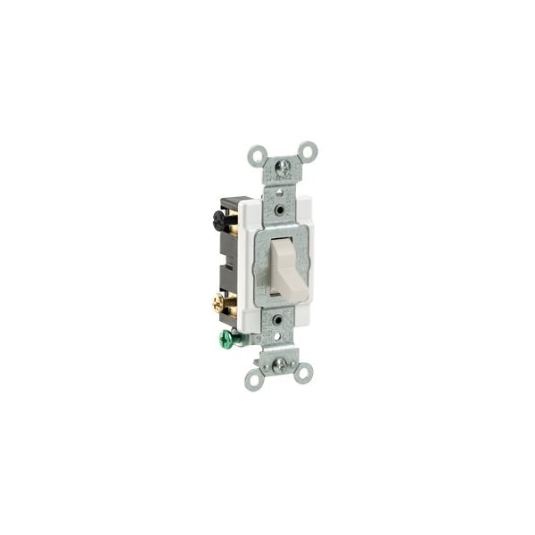 Leviton WallSwitch, 1hp, Toggle, 20A, Almond, PK10 CS420-2T - main