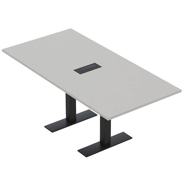Skutchi Designs 6 Person Conference Table With Power Unit | 6' Rectangular Table | Harmony Series HAR-REC-36x72-T.BK-U779-EBLK - main