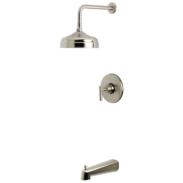 Kingston Brass Single-Handle Pressure Balanced Tub and Shower Faucet, Brushed Nickel KB6338CML - main
