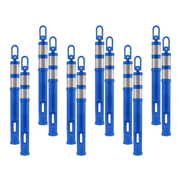 Xpose Safety 12 Pack 42in Ring Loop Blue Traffic Delineator Post, 12PK DLR-BLU-42-12-X-S - main