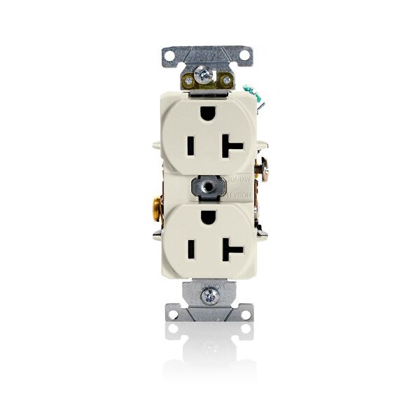 Leviton Receptacle Outlet, 20A, Light Almond, 125V 5362-ST - main