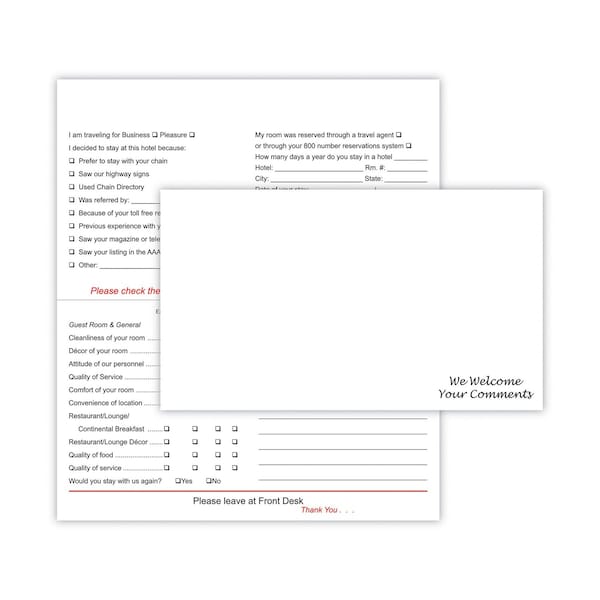 Rdi Comment Card Generic 500cs, 500PK S-CC-GEN - main
