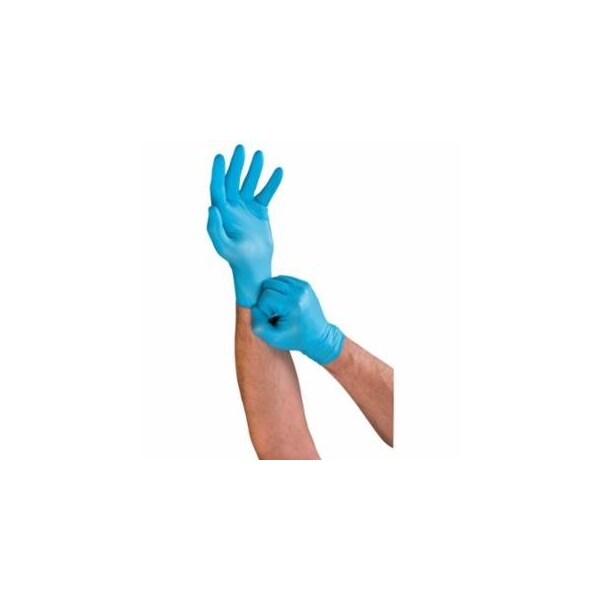 Touchntuff 92-616 Lightweight Nitrile Gloves, 3 mil, Medium, Light Blue, 10PK 012-92-616-M - main