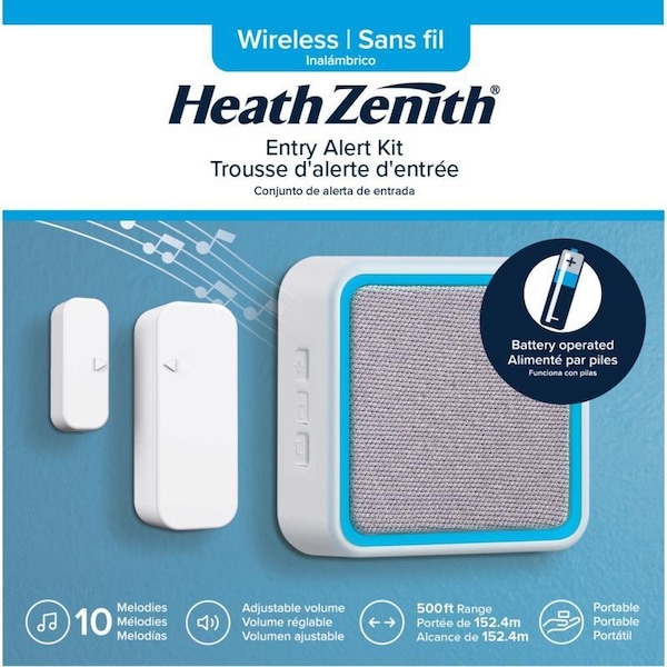 Heath Zenith Gray/White Plastic Wireless Entrance Alert 18000173 - main