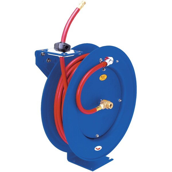 Performance Tool 50 ft. Air Hose Reel, 3/8 in. Rubber Hose, 300 PSI, Wall Mount M672 - main