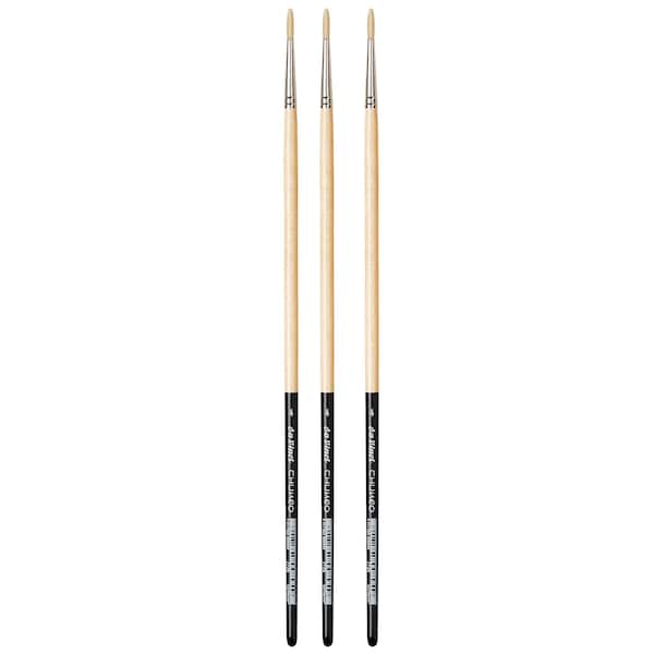 Da Vinci CHUNEO Synthetic Hog Bristle, Oil, Round, Series 7729, Size 4, 3PK VA-7729_4 - main