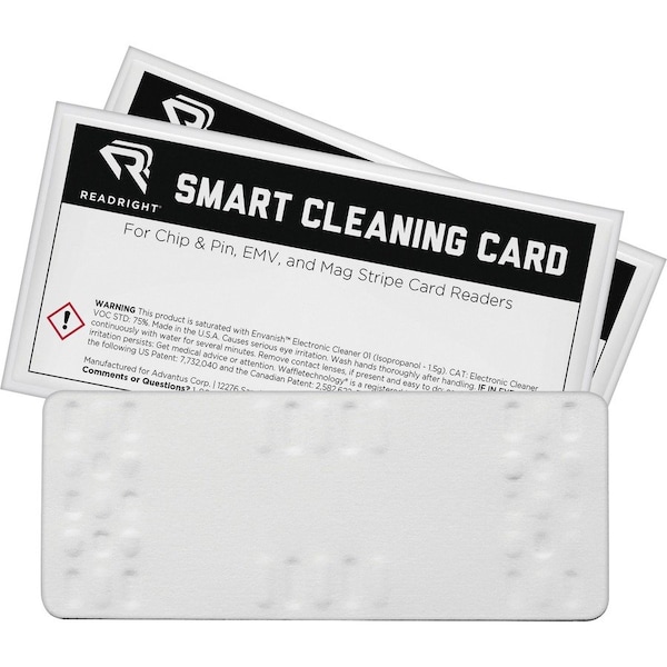 Advantus Read Right, Smart Cleaning Card With Waffletechnology, 10 Per Box RR15059 - main