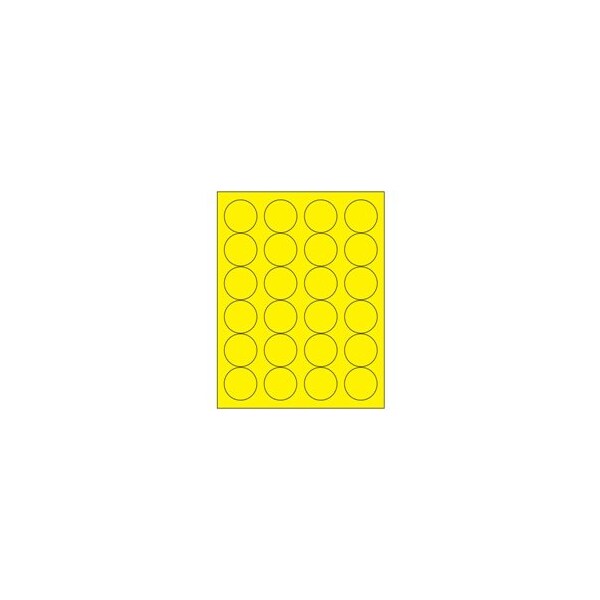 Bubblefast 2'' Fluorescent Laser Labels BFLL196YE - main