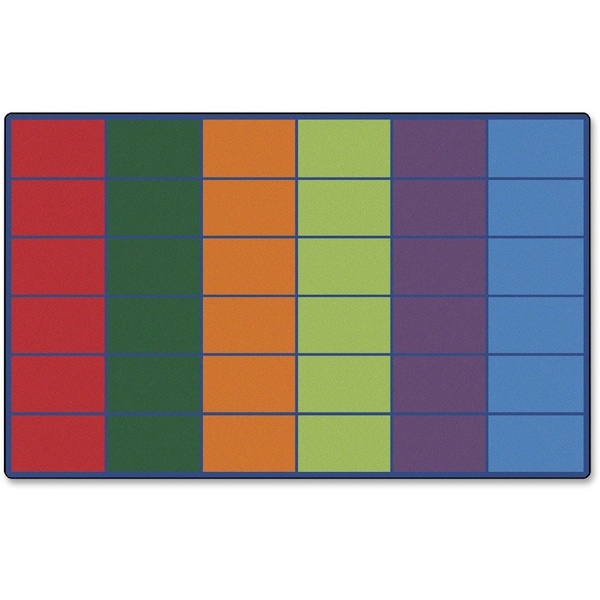 Carpets For Kids 4634 Colorful Rows Seating Rug - seats 36 4634 - main