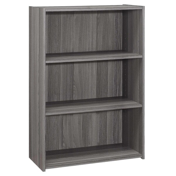 Gfancy Fixtures Gray Reclaimed Wood-Look Bookcase with 3 Shelves, 11.75 x 24.75 x 35.5 in. GF3654307 - main