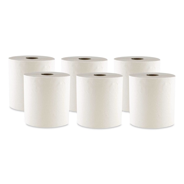 Boardwalk Hardwound Paper Towels, 1 Ply, Continuous Roll Sheets, 700 ft, White 6700W - main