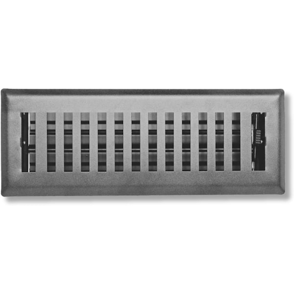 Sierra Grates 2 in. H X 10 in. W Powder Coat Steel, Granite Grey Floor Register CTP210-GRY - main
