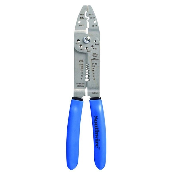 Southwire MP61 Multi-Purpose Stripper, 10 to 12 AWG Wire, 9 in OAL, Standard Handle 58278901 - main