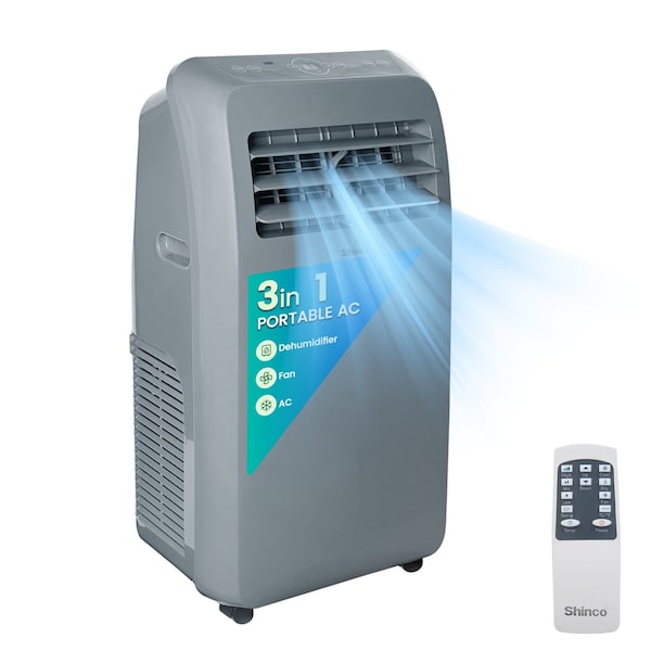 Edendirect 10,000 BTU (6,450 BTU DOE) Portable Air Conditioner Cools 400 sq. ft. with Dehum & Remote, Swing ZR-SPF2-10CG - main