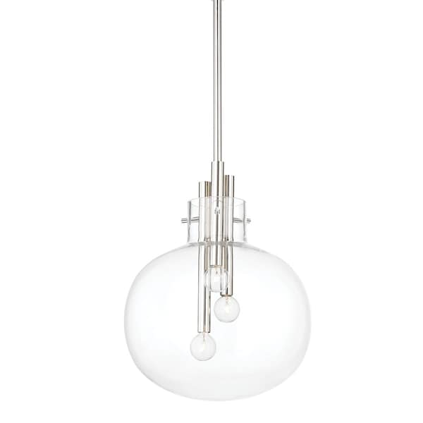 Hudson Valley Lighting Hempstead 3 Light Pendant 13.75 In. Polished Nickel 3914-PN - main