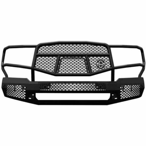 Ilc Repl. For Ford F150 Year 2018 Midnight Series Black Steel Win-Ready Front Bumper 7 Gauge Wgril WZ-ED4D-Z - main