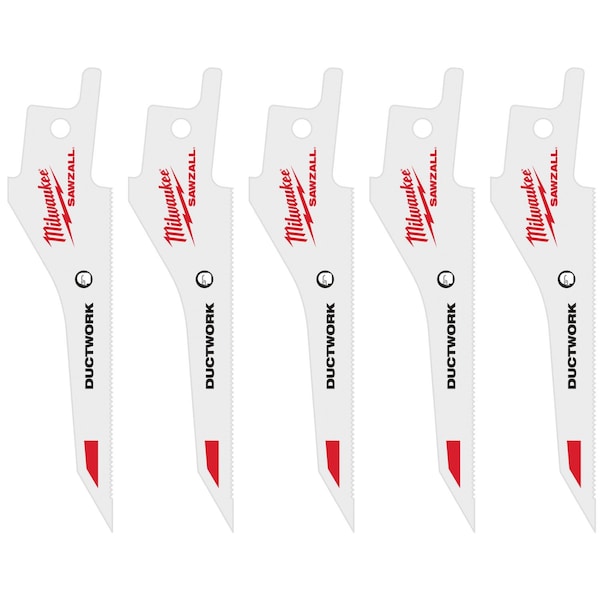 Milwaukee Tool SAWZALL Ductwork Blade - 5 PK 48-00-1630 - main