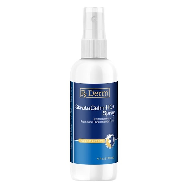 Rx Vitamins StrataCalm-HC+ Anti-Itch Spray (Hydrocortisone 1% & Pramoxine 0.5%), For Dogs/Cats, 4oz 7090 - main