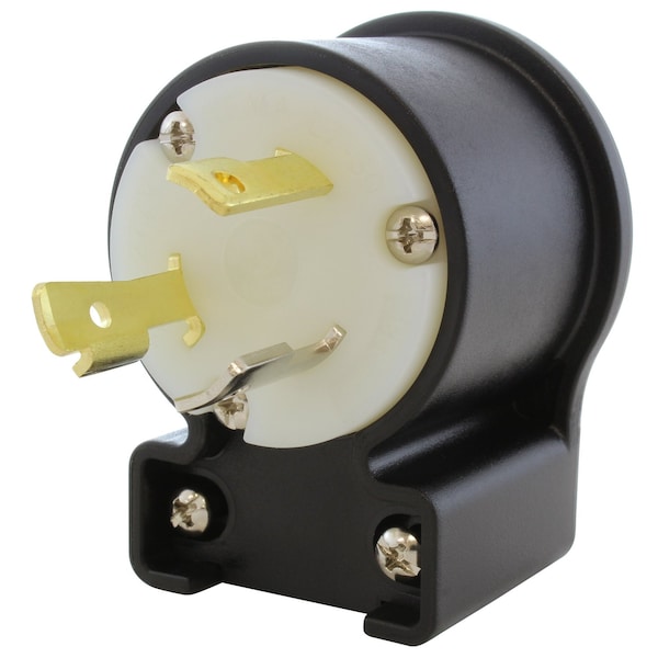 Ac Works Right Angle L7-30P Plug, 30A 277V Locking Male Connector, Industrial Grade, DIY Cord Repair ASEL730P - main