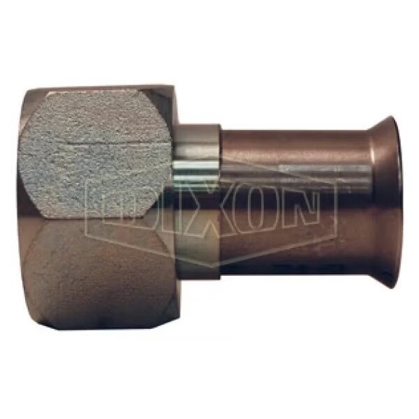 Dixon Straight Hose Fitting, 1-5/16-12 x 1 in Nominal, 37Deg Female SAE/JIC x Weld End Style, Carbon Steel, FMF1000 - main