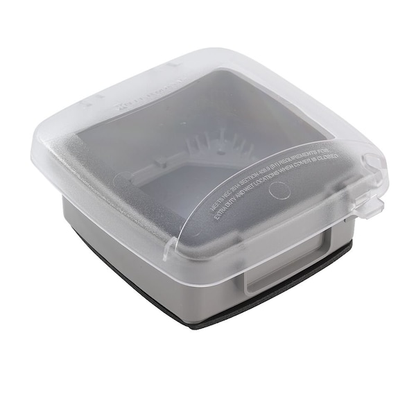Intermatic Extra-Duty Plastic In-Use Weatherproof Cover, Double-Gang, Vrt, 2.25 in Clear WP5220C - main