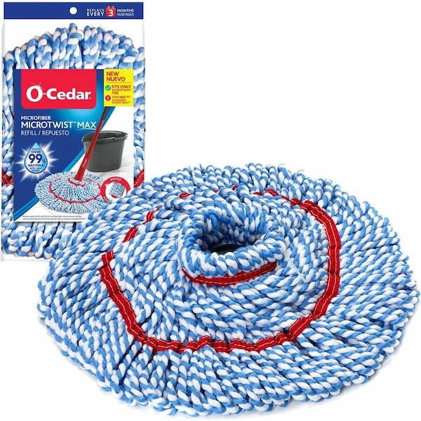 O-Cedar MicroTwist MAX Mop Refill, Microfiber, Multi-Color 170640 - main