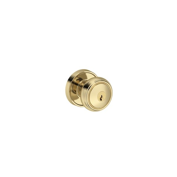 Baldwin Residential Door Knobs Keyed Entry Non-Lacquered Brass ENBRERRR031 - main