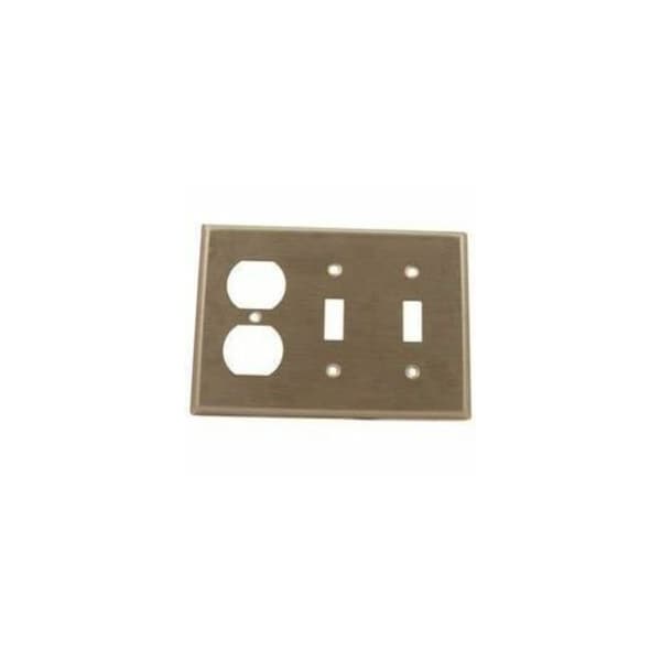 Leviton Wall Plate, Combination, Stainless Steel 84021-40 - main