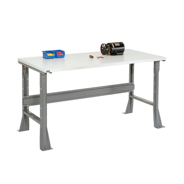 Global Industrial Flared Leg Workbench w/ ESD Square Edge Top, 72"W x 30"D, Gray 252385 - main